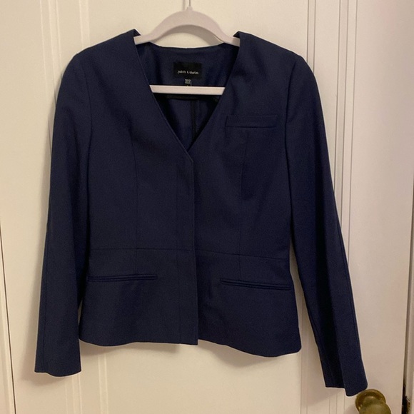 Judith & Charles - Blue Cotton Blazer - Picture 1 of 6